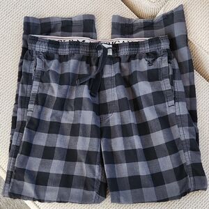 American Eagle Outfitters Heritage Black and Gray Flannel Pajama Pants, Size Med